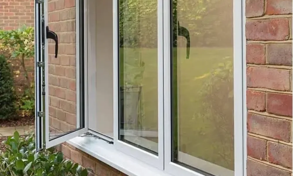 Energy efficient open casement window showcasing quality Windows and Doors Hamilton installed by Double Glazing Hamilton.