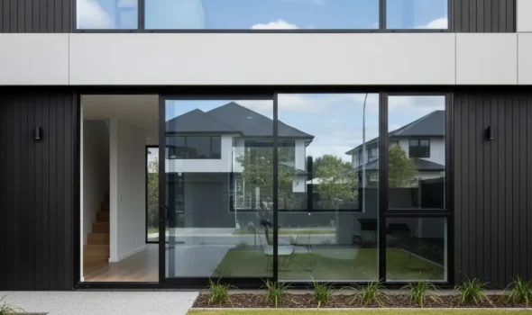 Modern Aesthetic Appeal with Aluminium Windows Hamilton by Double Glazing Hamilton Modern home exterior highlighting Aluminium Windows Hamilton designed by Double Glazing Hamilton.
